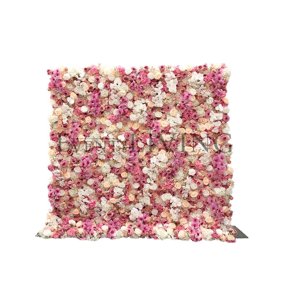 Candy Petals - 240x240cm pink flower wall