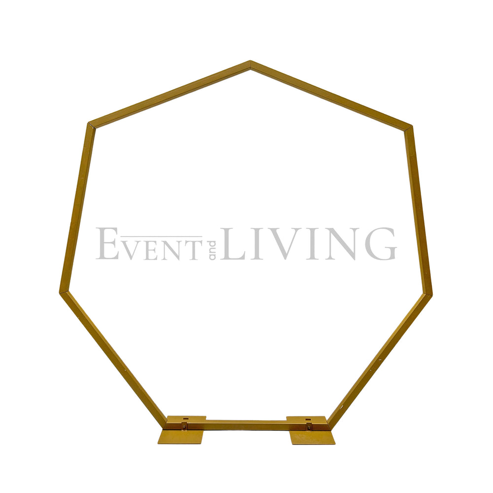 Gold metal heptagon backdrop | D200