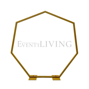 Gold metal heptagon backdrop | D200