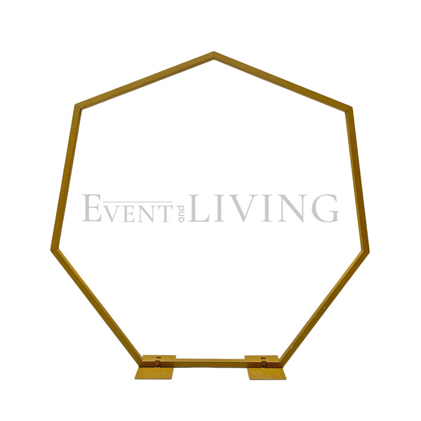 Gold metal heptagon backdrop | D200