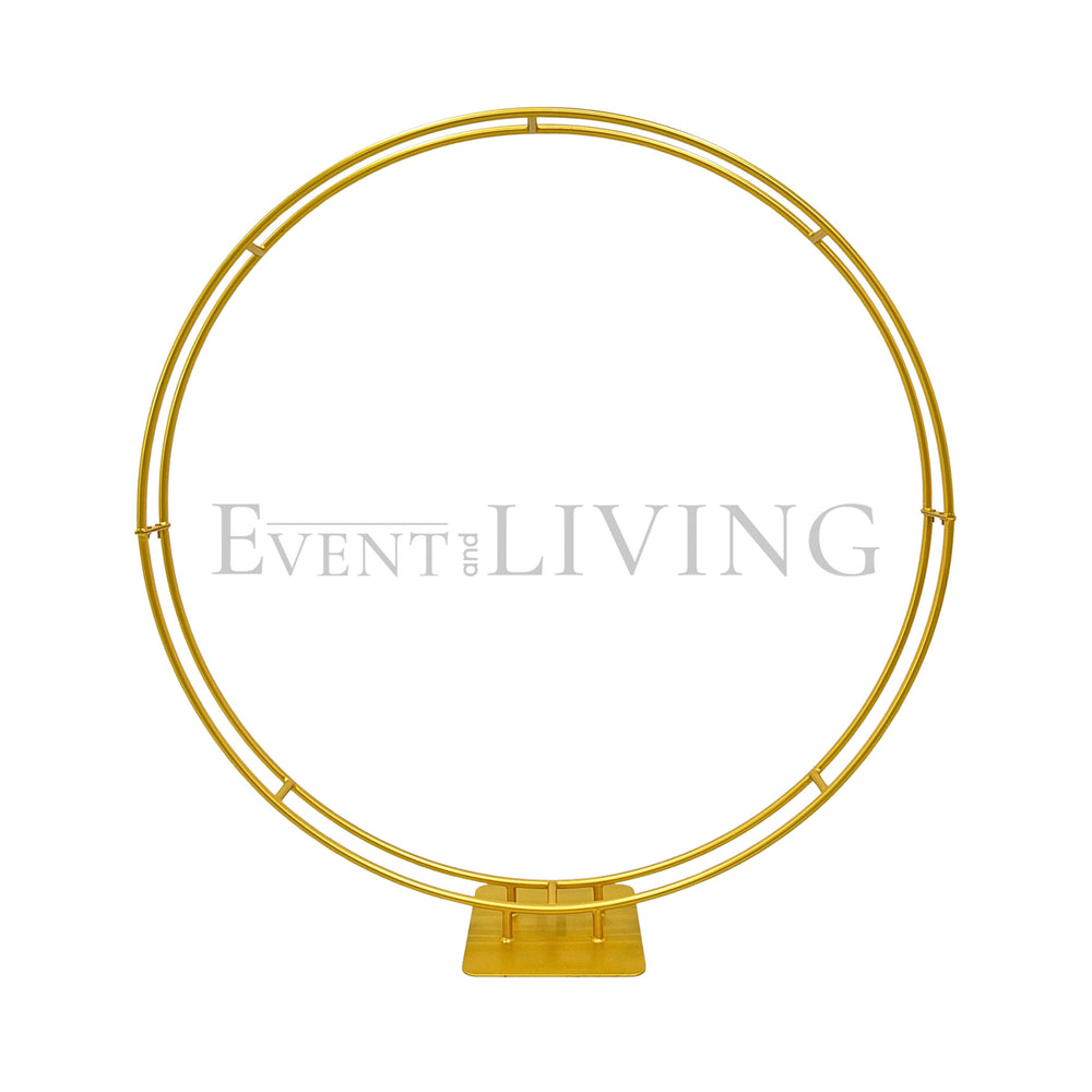 Full circle gold arch frame | 2.7m x 3m