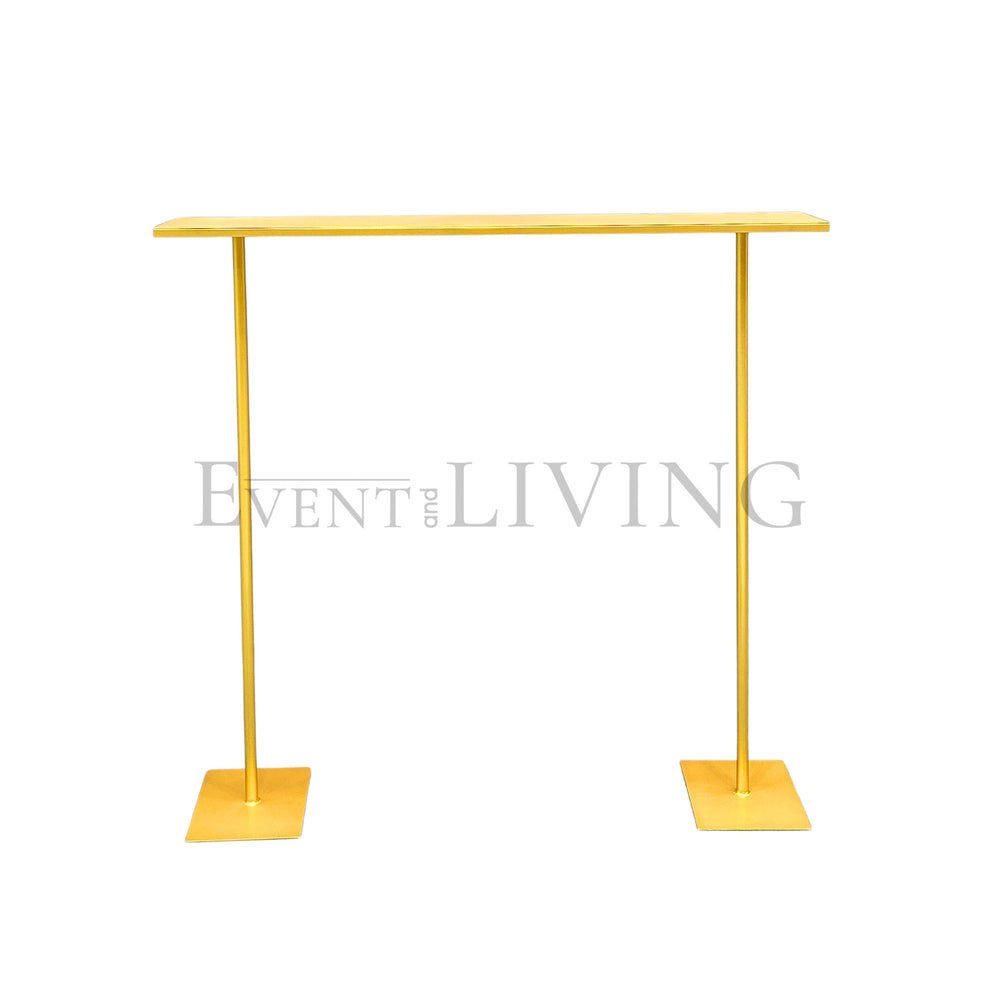 Gold square metal stand | H120 L130 W25