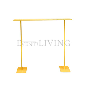 Gold square metal stand | H120 L130 W25