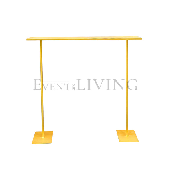 Gold square metal stand | H120 L130 W25