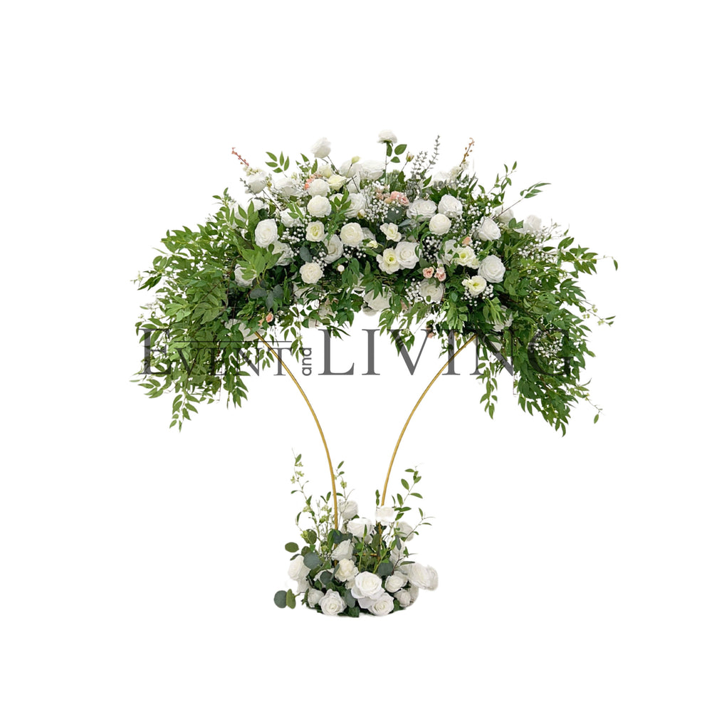 Peach Cotton Arch Centrepiece